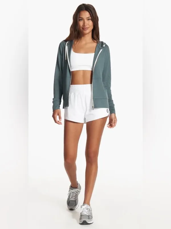 Vuori NWOT Halo Performance Hoodie Heather Blue Green Full-Zip sweatshirt XS - Image 2