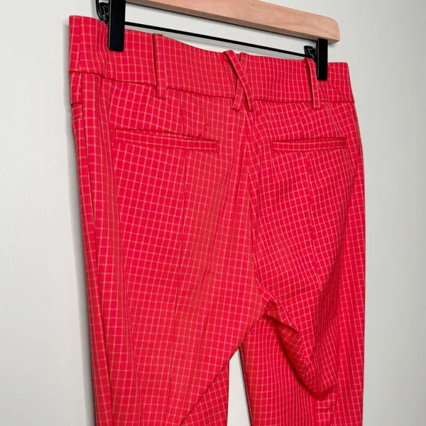 Anthropologie The Essential Slim Trousers Pants Trouser Orange Red Women’s 4 - Image 9