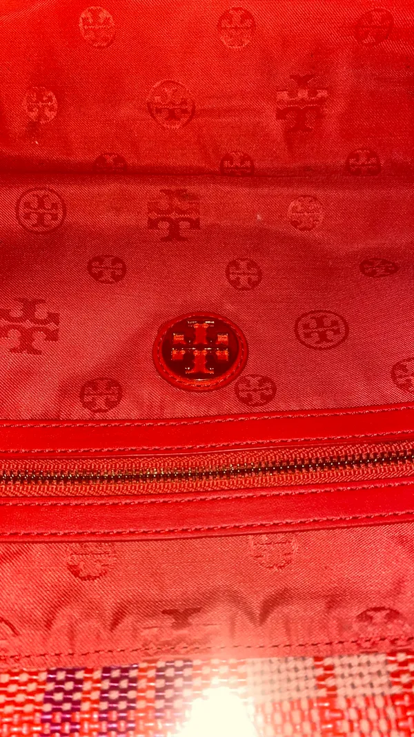 Tory Burch Pink Plaid Tote - Image 8