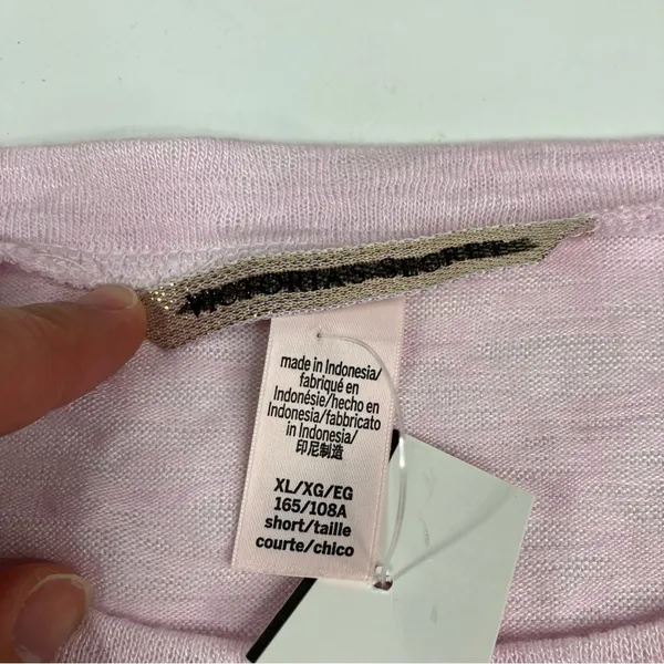 Victoria's Secret Bombshell Pajama Top Light Pink Long Sleeve Womens XL SHORT - Image 3