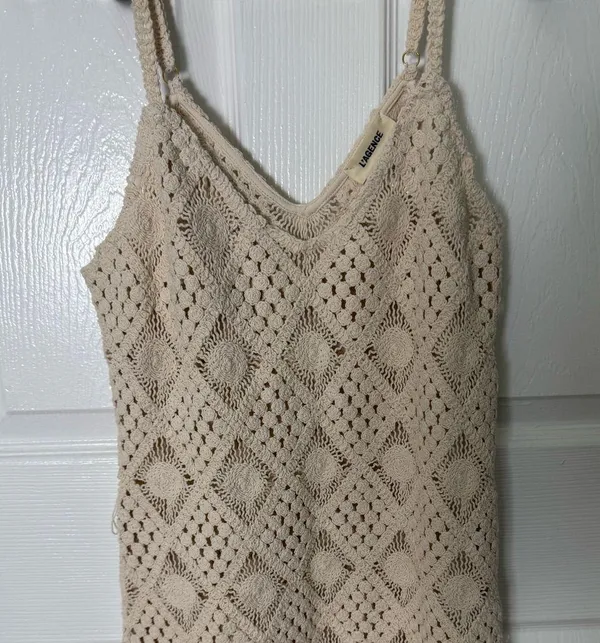 L’agence Haleigh Crochet Cover-Up Dress M - Image 5