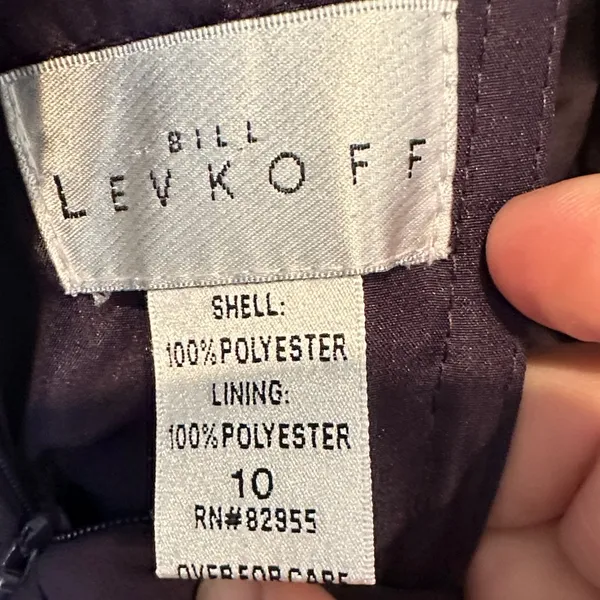 Bill Levkoff Elegant Dark eggplant Maxi Dress Rn82755 size 10 NWOT - Image 6