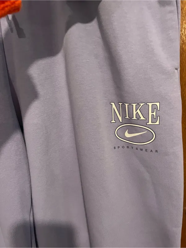 Nike Lavender Crew Track Pants with Side Swoosh - Image 3