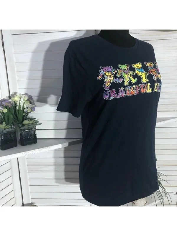 Grateful Dead dancing bears T-shirt music concert band grunge 70s nostalgia rock - Image 5