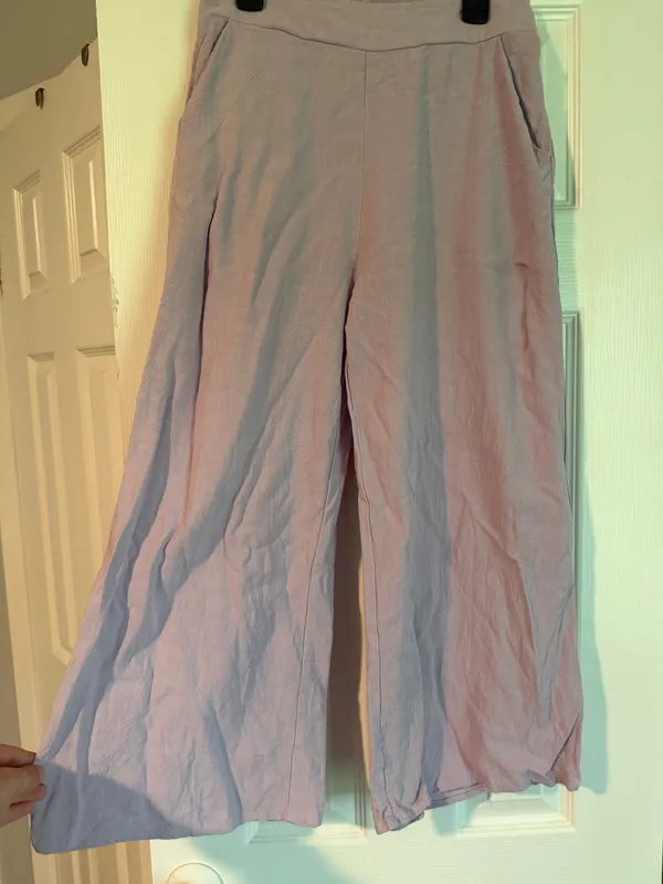 Amazon Purple linen cropped pants - Image 3