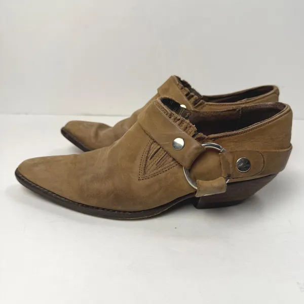 Vintage Guess Harness Boots Women‎ 6.5 Western Moto Leather Georges Marciano 90s - Image 3