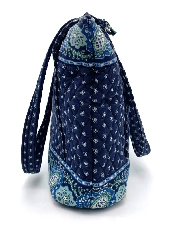 Vera Bradley Seaport Navy Villager Scalloped Tote Bag Floral Vintage 2002 Y2K - Image 5