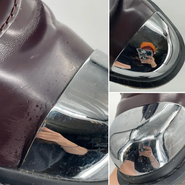 Dr. Martens Grasp Oxblood Red Boots Exposed Steel Toe Edgy Grunge Utility UK 5 - Image 13