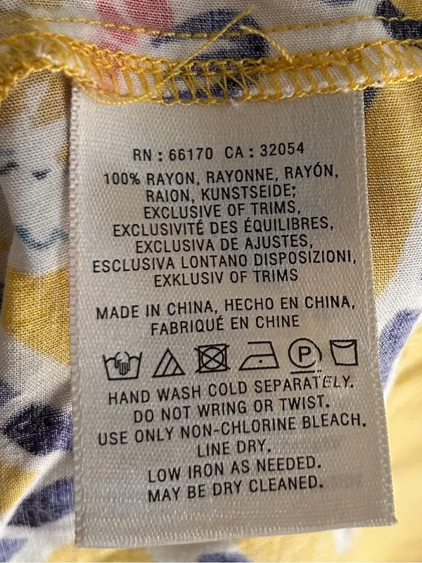 Anthropologie Maeve Puebla Printed Tiered Maxi Dress Yellow Blue Medium - Image 7