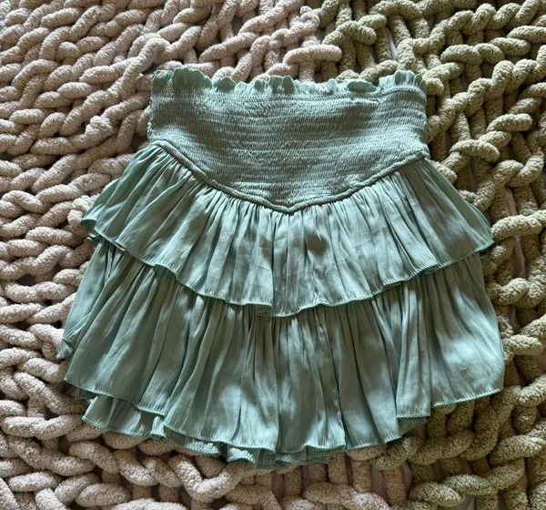 American Threads Day Tripper High-Rise Tiered Ruffle Skort - Image 2
