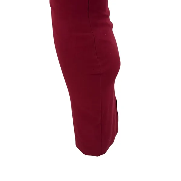Likely Driggs Midi Dress Sheath Strapless Ruffle Burgundy Red Purple‎ Size 2 - Image 9