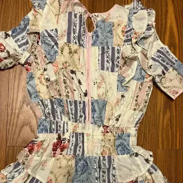 NWT LoveShackFancy Love Shack Fancy Natasha Mini Dress Patchwork S-FIRM PRICE - Image 6