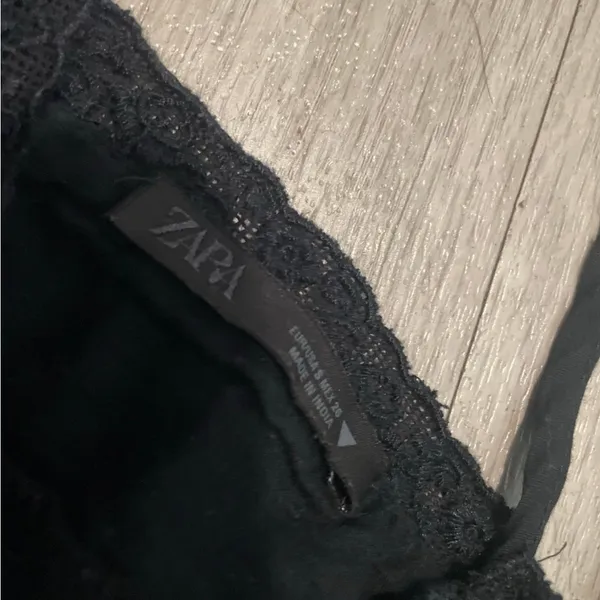 Zara Black Lace Camisole Top - Image 2
