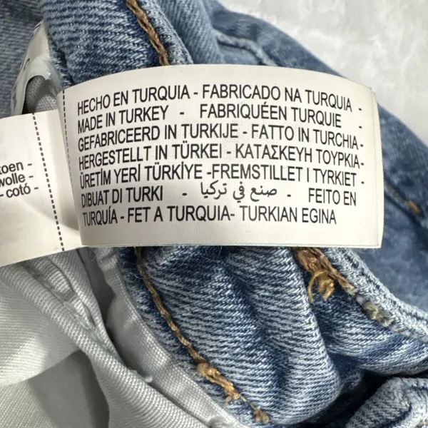 Zara Womens High Rise Wide Leg Jeans Blue Denim SIze 4 Grunge Streetwear Hipster - Image 5