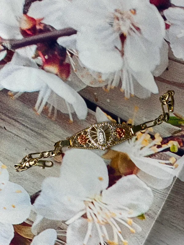 Virgen de Guadalupe Bracelet Gold - Image 3