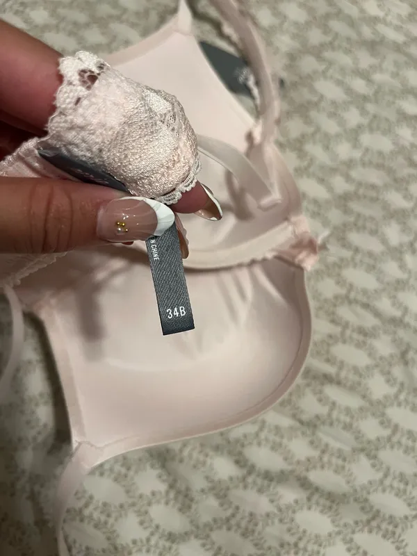 Aerie Pink Lace Push-Up Bra 34B - Image 3