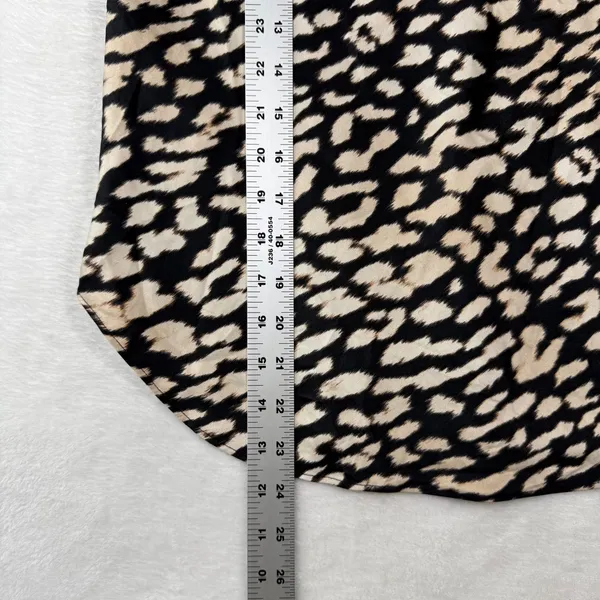 Victoria's Secret Leopard Print Satin Cami Tank Top Small Black Beige 406702-NEM - Image 4