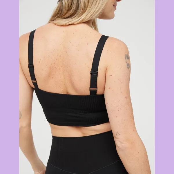 Aerie Offline Black Ribbed Bra Top - Image 8