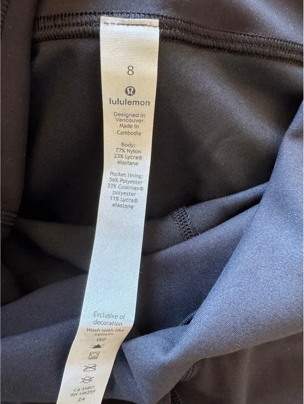 Lululemon Wunder Train High Rise 25” Black Size 8 NWT - Image 6