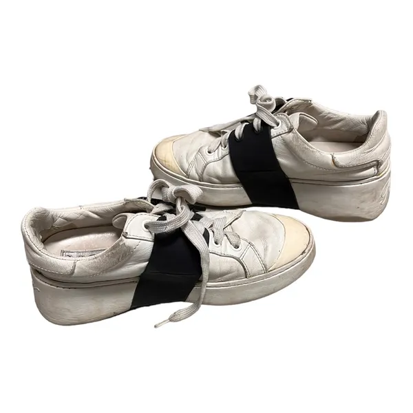 Roger Vivier Viv Buckle Skate Leather Sneakers White 36 - Image 9