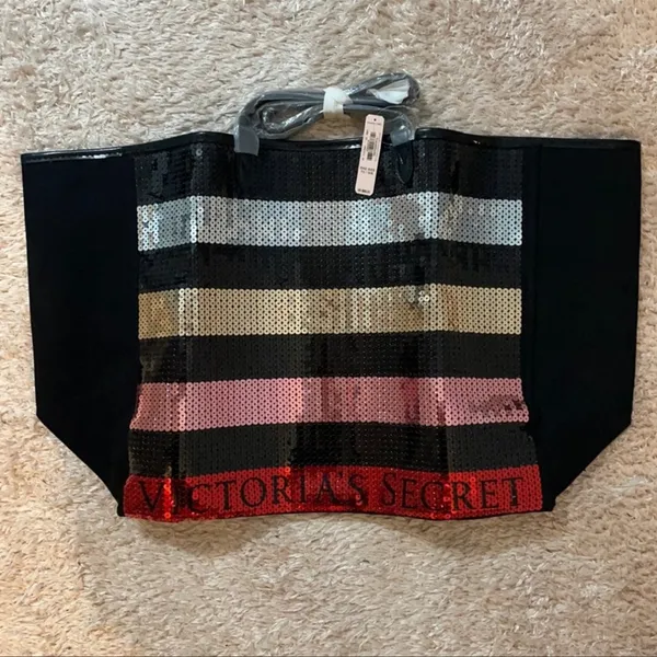 Victoria's Secret 💗 sequin carryall NWT tote - Image 2