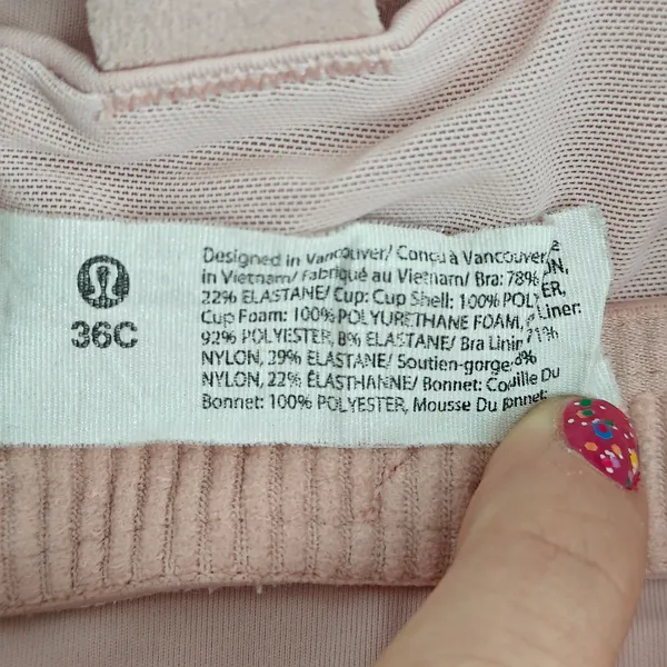 Lululemon Energy Bra High Support Blush Pink 36C - Image 2
