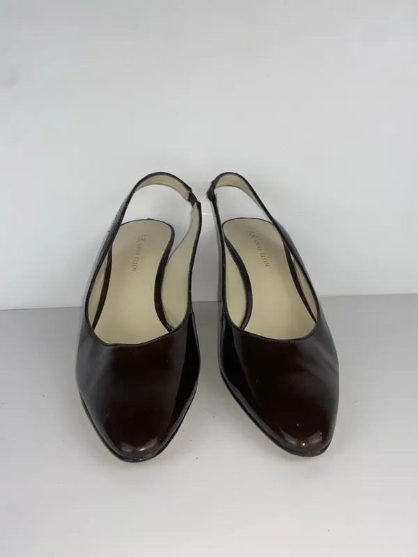 Brown Patent Slingback Heels Size 8.5 Anne Klein - Image 4