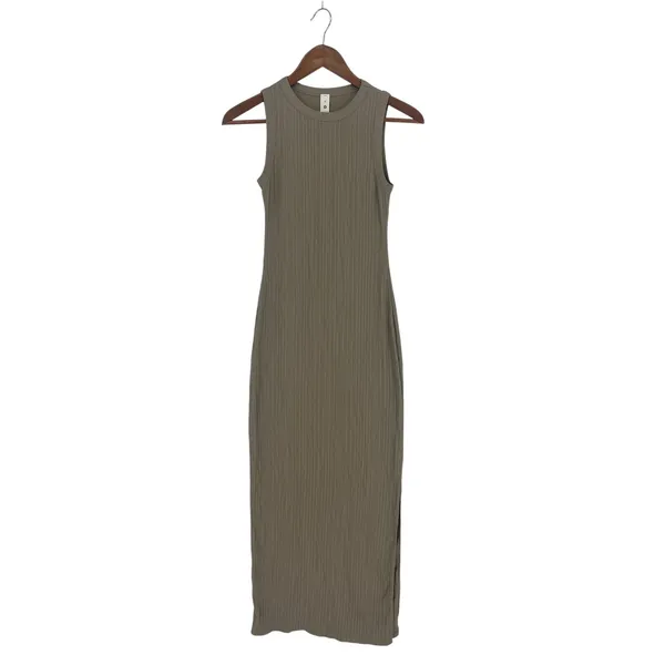Lululemon Sleeveless Pleated Stretch Maxi Dress Sheer Oak‎ XXS - Image 2