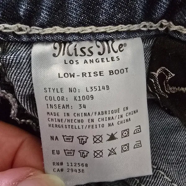 Miss Me Low Rise Bootcut Fethers Women's Blue Jeans - Image 5