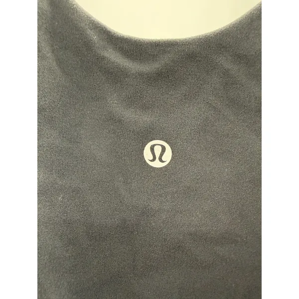 Lululemon Align Tank Top Womens 8 Black‎ Nulu Cropped V Neck Shelf Bra Yoga Gym - Image 3