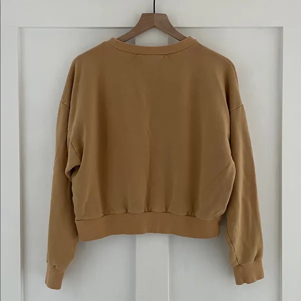 ASOS Boxy Cropped Long Sleeve Crewneck Pullover Sweatshirt Size 10 - Image 3