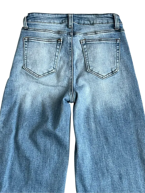 Fire & Rain High Ruse Wide Leg Jeans Women’s Size 7 Blue Denim Stretch - Image 5