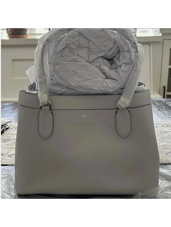 Kate Spade Sienna Medium Satchel Crossbody Bag PLATINUM GREY - Image 8