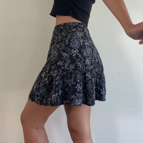 Don't Ask Why Black Printed Mini Skirt - Image 2