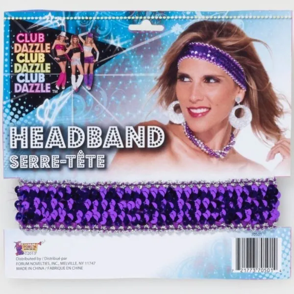 3 Club Dazzle Purple Sequins Headbands - Will Sell Separately Forum-novelties - Image 2