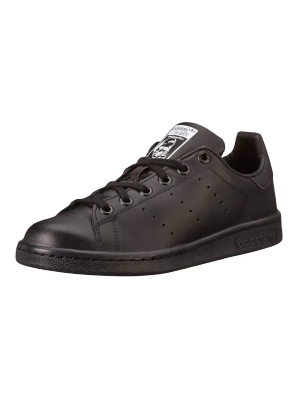 adidas ★ Stan Smith Low Profile Sneaker Tennis Shoes ★ Black Vegan Leather ★ 7M - Image 14