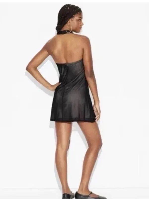 Women's Scarf Halter Mesh Mini Dress - Wild Fable - Black, Sz XL - Image 2