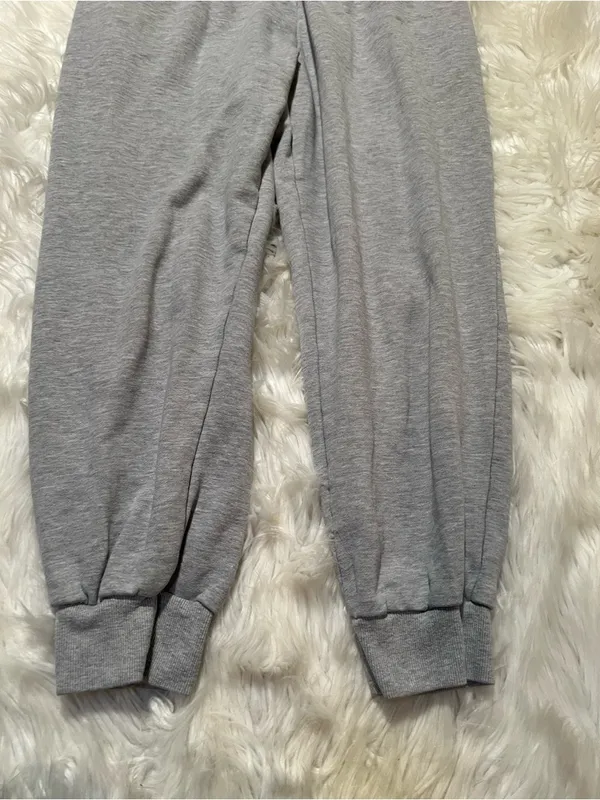 Yovela Women's Size Medium Sweatpants Light Heather Gray Jogger Baggy High-Rise - Image 4