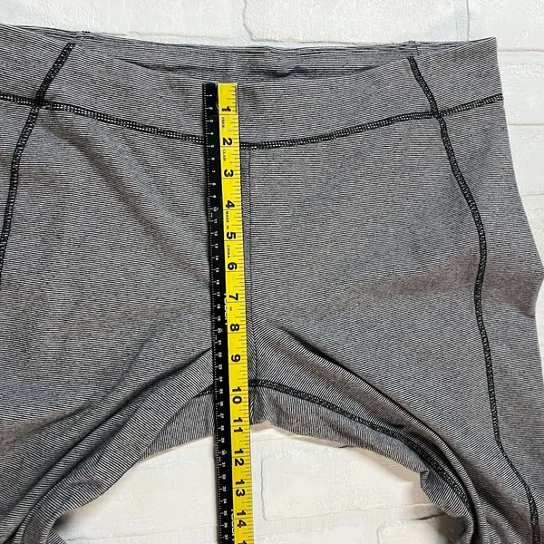 Lauren Ralph Lauren Active Leggings Womens XL‎ Black White Striped Athleisure - Image 3