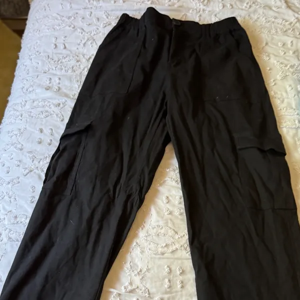 LEPUNUO S BLACK CARGO PANTS - Image 3
