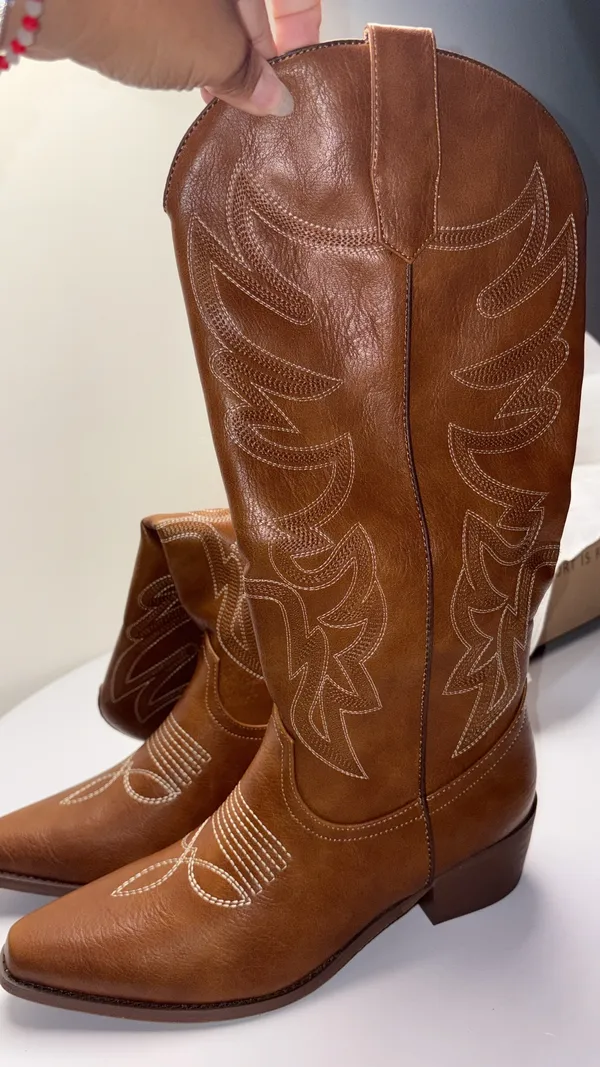 Western women knee boots/ New - Image 3