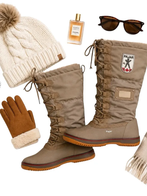 Pajar Canada Gia Waterproof Fleece Lined Snow Boots Women 37 Winter Warm in EUC - Image 2