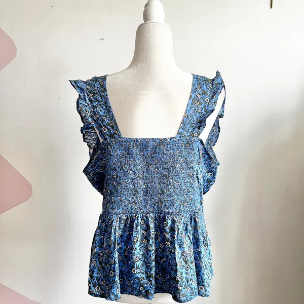 Old Navy Smocked Peplum Top, Cottagecore‎ Coquette Y2K Fairycore Large - Image 3