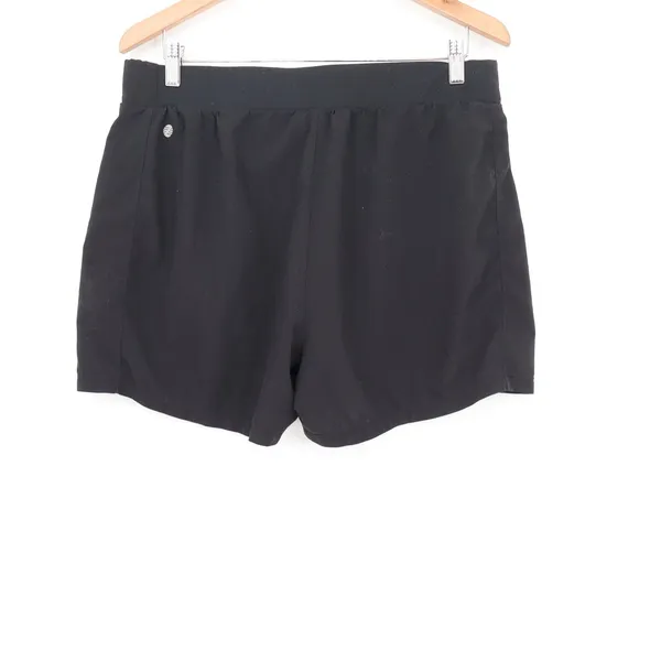 Z by Zella Womens Black Active Workout Shorts Front Zip Pockets Size L - Image 5