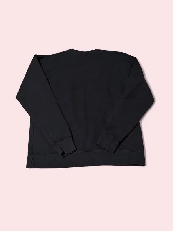 Boutique Black Crewneck Sweatshirt - pairs well with champagne - Image 2