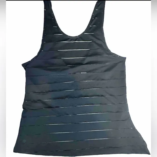 Athleta‎ Side Split Tank Sheer Lined Design Athletic Gym Women's Size M Yoga Run - Image 2