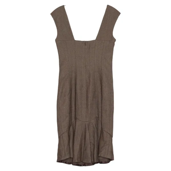 Rebecca Taylor Wool Bow Feminine Romantic Cocktail Old Money Preppy Fall Brown 4 - Image 2