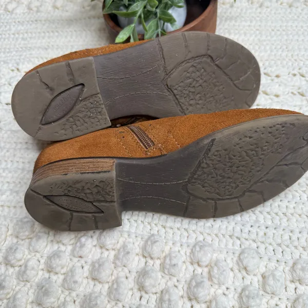 EARTH Women's 9 Buxton Suede Leather Ankle Boot Shoe Cognac Brown - Image 9
