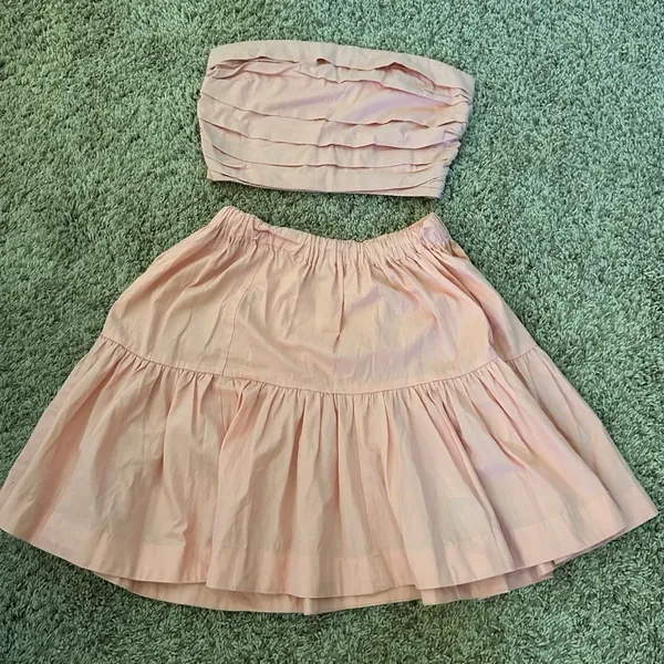 Abercrombie & Fitch Poplin Mini Skirt and Tube Top Set - Image 3