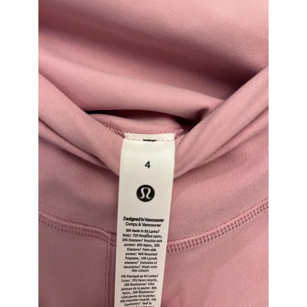 Lululemon Wunder Under SenseKnit HR Tight 25" Size 4 Pink Haze NWT Authentic - Image 7